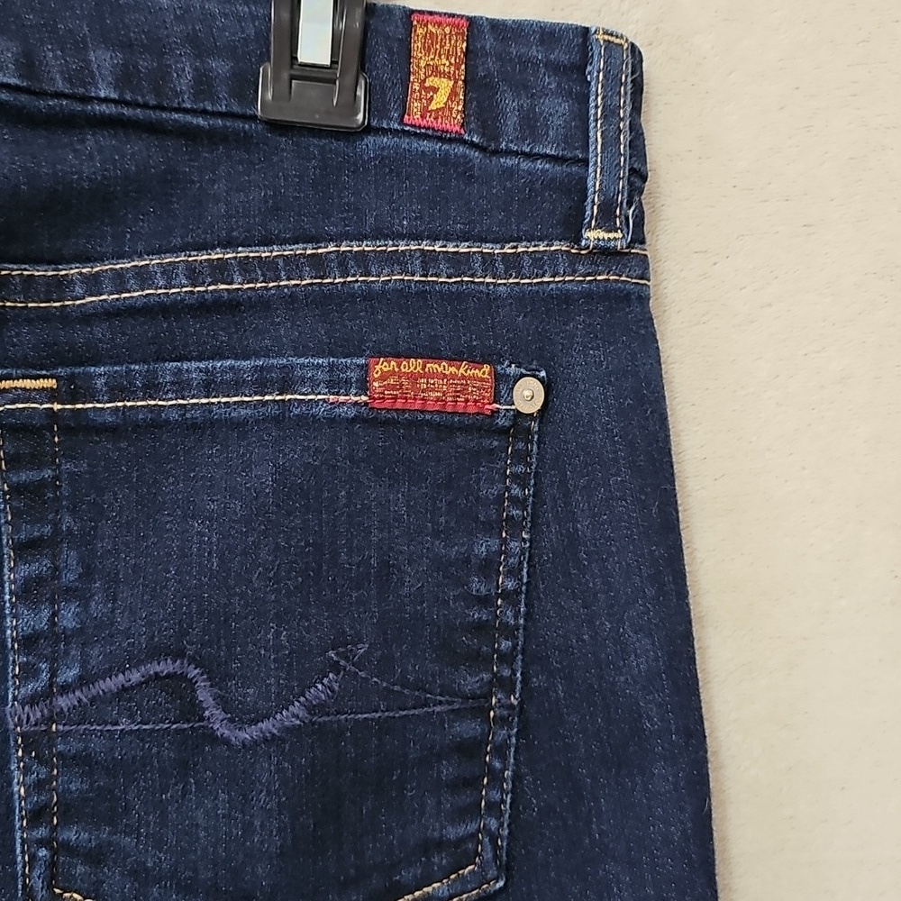 7 For All Mankind Mid-Rise Kimmie Cropped Denim Jeans Size 29 - Picture 7 of 7